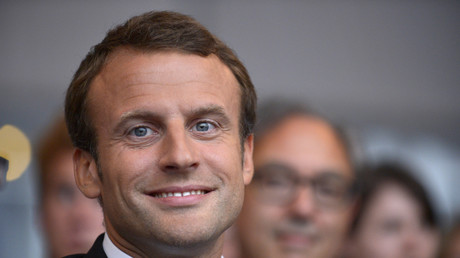 Emmanuel Macron, en août 2015, alors ministre de l'Economie à la conférence d'été du Medef. 