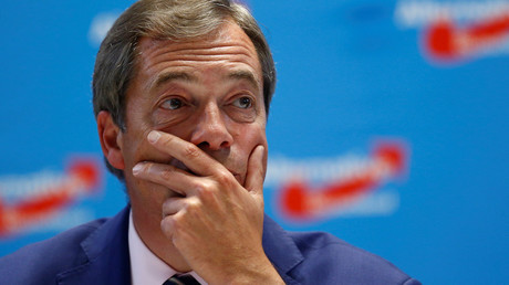 Illustration : Nigel Farage, ex-dirigeant du parti eurosceptique UKIP, photo ©Hannibal Hanschke/Reuters