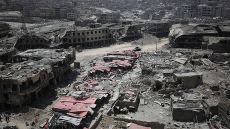 La vieille ville de Mossoul détruite