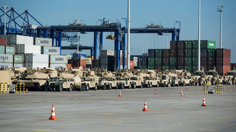 Livraison de matériel américain à l'OTAN en Pologne en septembre 2017, photo ©Agencja Gazeta/Reuters