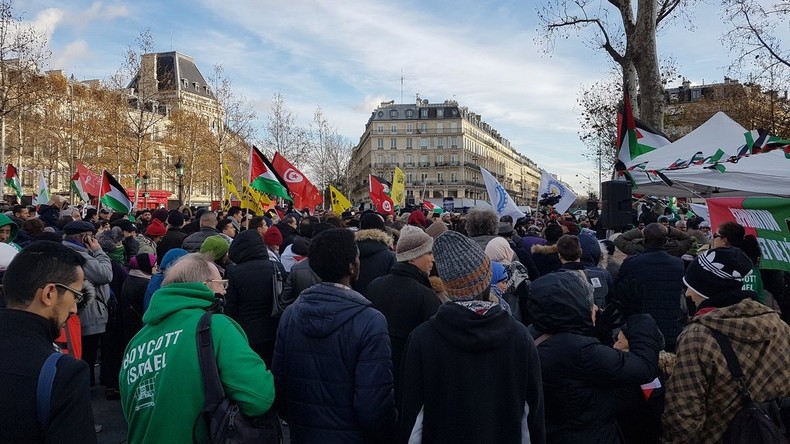 Des militants pro-palestiniens manifestent à Paris à la veille de la venue de Netanyahou (VIDEO)