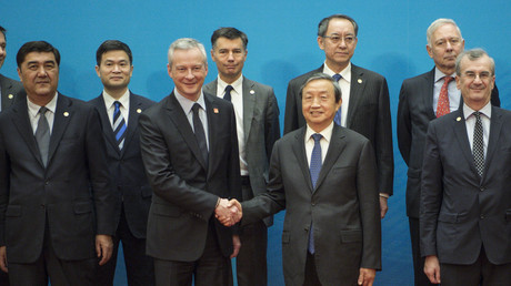 Le vice-premier ministre chinois Ma Kai et le ministre de l'Economie Bruno Le Maire