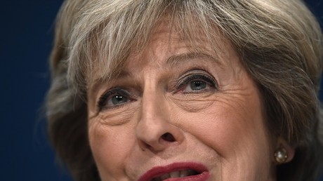 Le Premier ministre anglais lors d'une conférence du parti conservateur à Birmingham, octobre 2016, illustration
