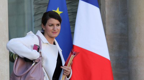 Marlène Schiappa sortant de l'Elysée en novembre 2017.