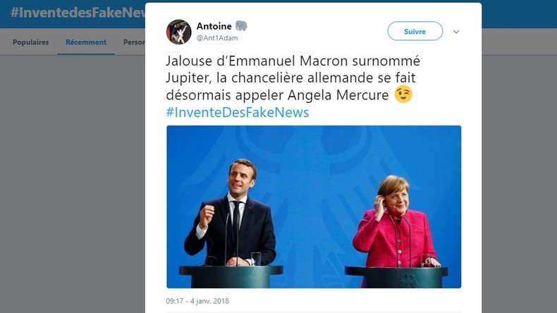#InventeDesFakeNews : les internautes trollent l'initiative de Macron contre les fausses nouvelles