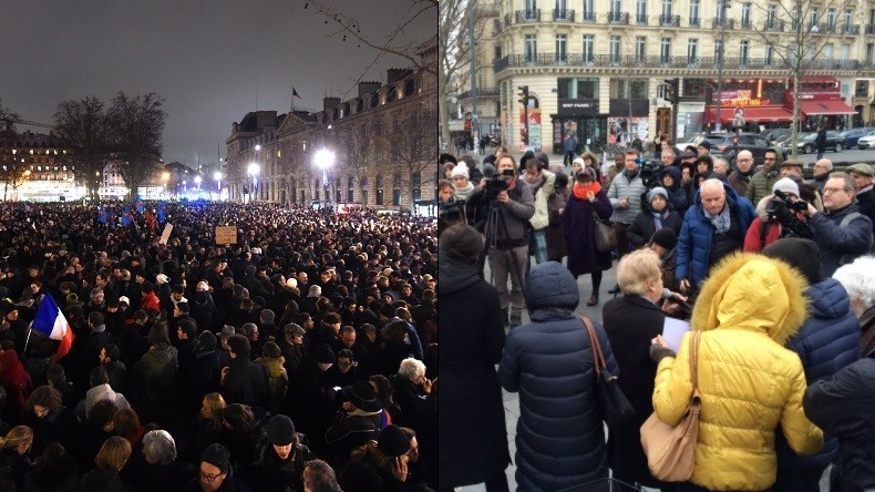 Toujours Charlie ? Trois ans plus tard, faible affluence au rassemblement d'hommage (IMAGES)