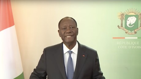 Alassane Outtara présente ses vœux à la télévision ivoirienne, capture d'écran YouTube/RTI, DR