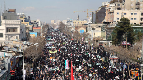 Manifestation pro-gouvernementale à Téhéran, le 4 janvier