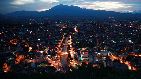 Pristina, capitale du Kosovo (image d'(illustration)