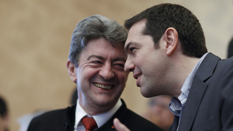 Alexis Tsipras et Jean-Luc Mélenchon en 2012