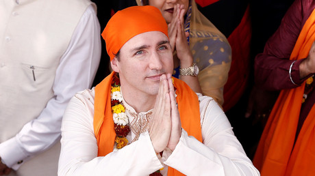 Le Premier ministre canadien Justin Trudeau à Amritsar en Inde, le 21 février