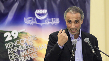 Tariq Ramadan lors d'une conférence au Bourget en avril 2012, illustration