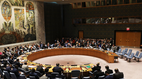 Les diplomates du Conseil de sécurité de l'ONU réunis le 12 mars 2018 à New York.