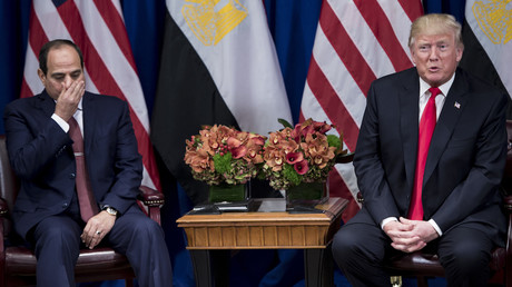 Abdel Fattah al-Sissi et Donald Trump en septembre 2017, photo ©Brendan Smialowski / AFP