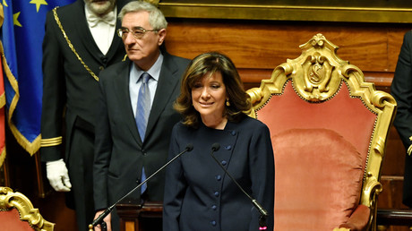 La sénatrice Elisabetta Alberti Casellati de Forza Italia a été élue présidente du Sénat