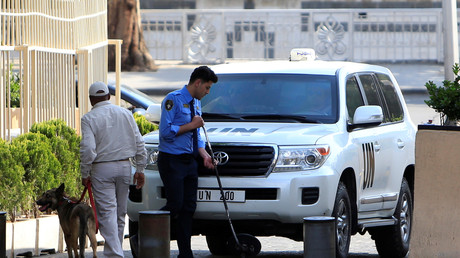 Illustration : les enquêteurs de l'OIAC arrivent à Damas le 14 avril