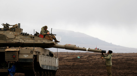Illustration : un char israélien dans le Goland occupé