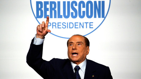 Silvio Berlusconi lors d'un meeting à Rome, en mars 2018