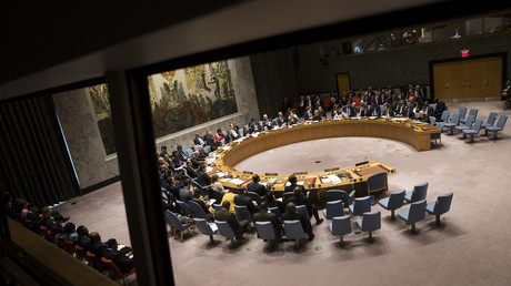 Le conseil de sécurité de l'ONU, rassemblé le 17 mai 2018