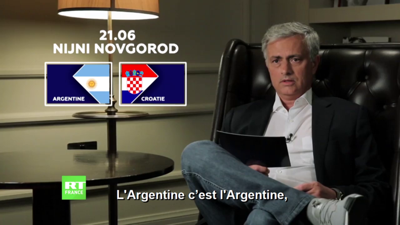 Découvrez les prévisions de José Mourinho pour le match Argentine-Croatie (VIDEO)
