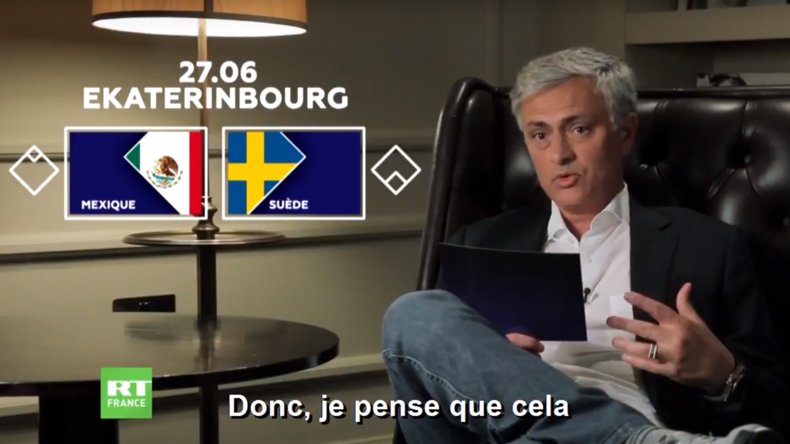 Découvrez les prévisions de José Mourinho pour le match Mexique-Suède (VIDEO)