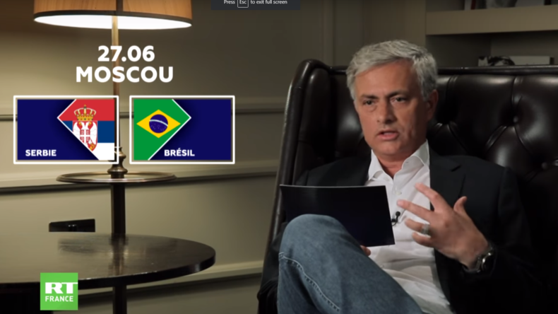 Découvrez les prévisions de José Mourinho pour le match Serbie-Brésil (VIDEO)