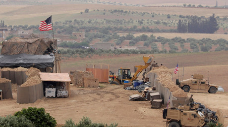 Une base américaine à Manbij en Syrie, le 8 mai