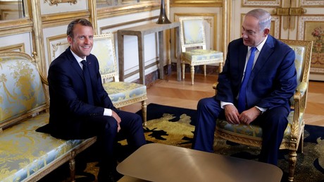 Benjamin Netanyahou et Emmanuel Macron à Paris le 5 juin