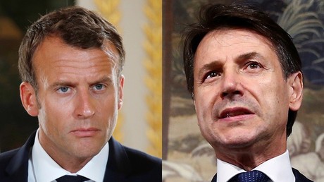 Le président français Emmanuel Macron et le chef du gouvernement italien Giuseppe Conte (montage)