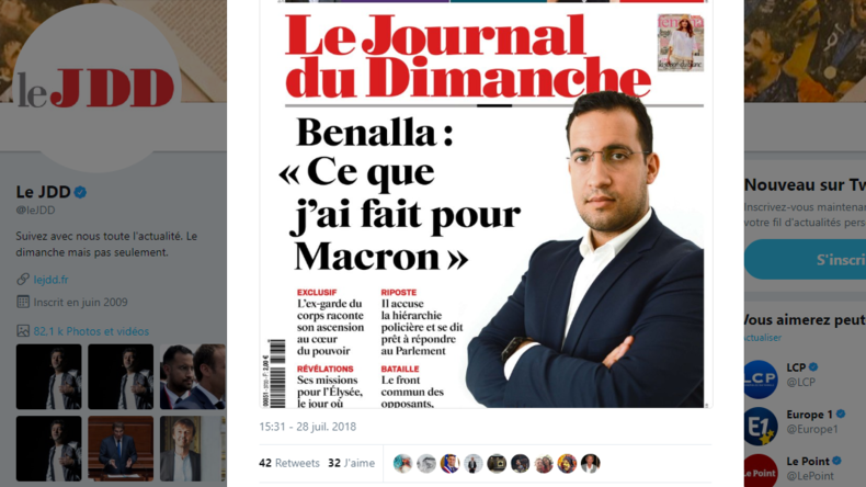 «Relooking», «opération de communication» : la une du JDD sur Alexandre Benalla vivement critiquée