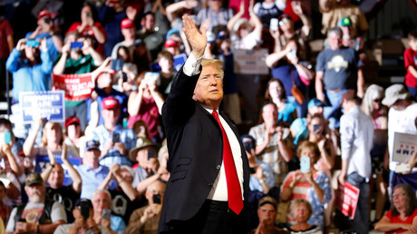 Donald Trump lors d'un meeting à Great Falls au Montana, le 5 juillet