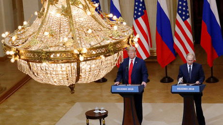 Donald Trump et Vladimir Poutine à Helsinki, le 16 juillet 2018