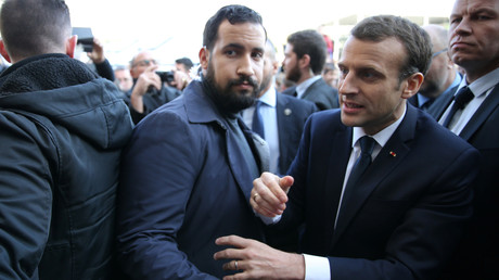 Alexandre Benalla et Emmanuel Macron le 24 février 2018