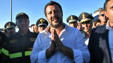 Le ministre italien de l'Intérieur, Matteo Salvini, à Gênes le 15 août 2018 (image d'illustration).