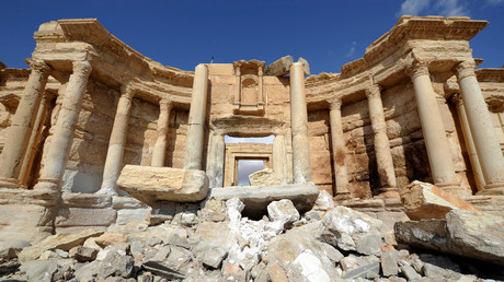 Les dégâts de l'amphithéâtre de la cité antique de Palmyre (image d'illustration).