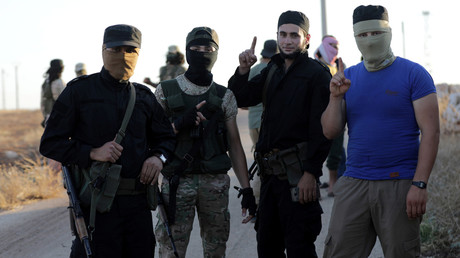 Des combattants du groupe Hayat Tahrir al-Cham dans la province d'Idleb, le 18 juillet 2018 (image d'illustration).