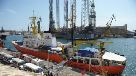 L'Aquarius après son amarrage au quai Bolier à Senglea, à Malte, le 15 août 2018 (image d'illustration). 