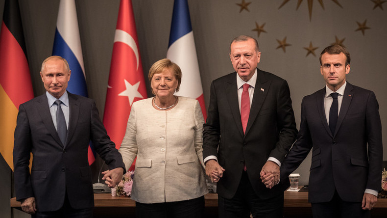 La France, la Russie, l'Allemagne et la Turquie esquissent ensemble une sortie de crise en Syrie