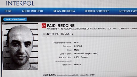Rédoine Faïd, image d'Interpol.
