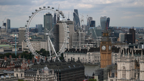 Vue aérienne de la ville de Londres.