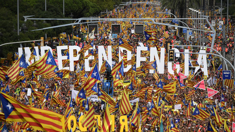 Manifestation des indépendantistes catalans, le 11 septembre 2018 à Barcelone.