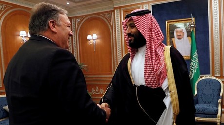 Le secrétaire d'Etat américain Mike Pompeo et le prince héritier saoudien Mohammed ben Salmane (image d'illustration).