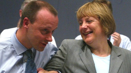 Angela Merkel et Friedrich Merz en 2002.