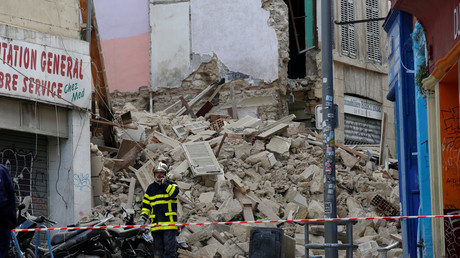 Les deux immeubles qui se sont écroulés à Marseille, le 5 novembre.