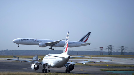 Avions d'Air France à l'aéroport de Roissy Charles de Gaulle.
