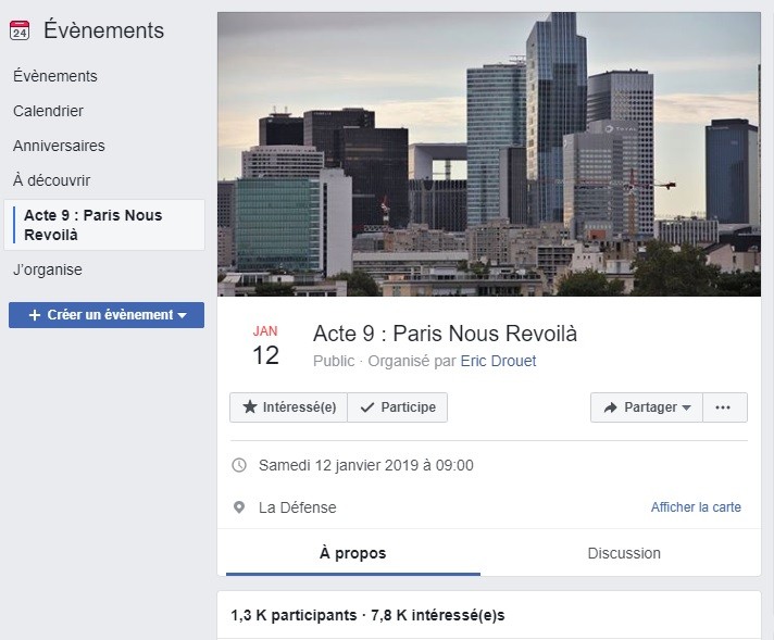 «Paris, nous revoilà» : à peine sorti de garde à vue, Eric Drouet remet le couvert avec un acte 9