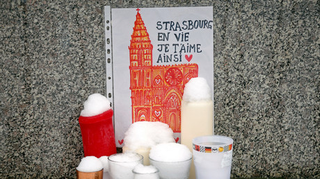 Un mémorial improvisé pour les victimes à Strasbourg sur les lieux de l'attentat (image d'illustration).