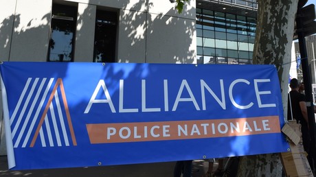 Des membres du syndicat Alliance Police Nationale le 22 mai 2018 (image d'illustration).