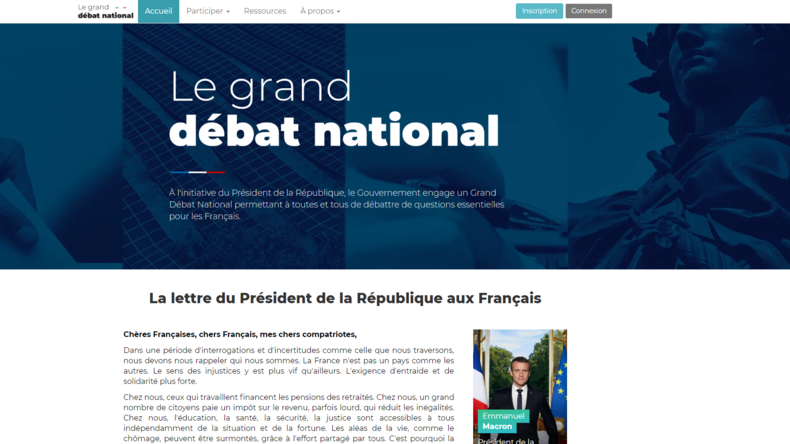 Le site du grand débat national plusieurs fois parodié