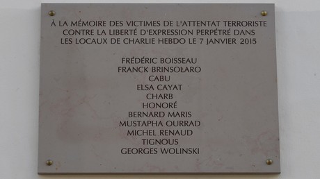 La plaque commémorative de l'attentat de Charlie Hebdo, le 5 janvier 2017 à Paris (image d’illustration). 